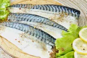 Скумбрия атлантическая филе на коже мороженое, 600 г